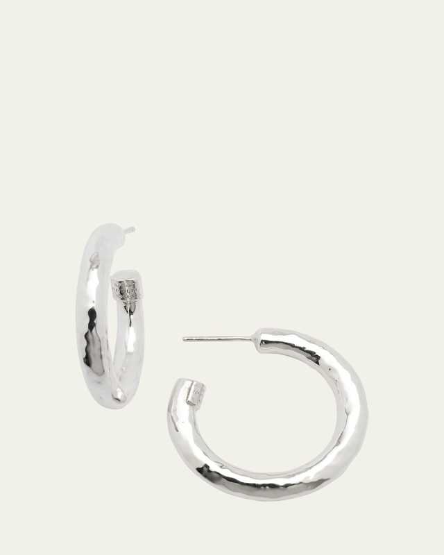 Small Hoop Earrings in Sterling Silver